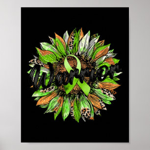 Health Warrior Leopard Sonnenblume Grüne Multifunk Poster
