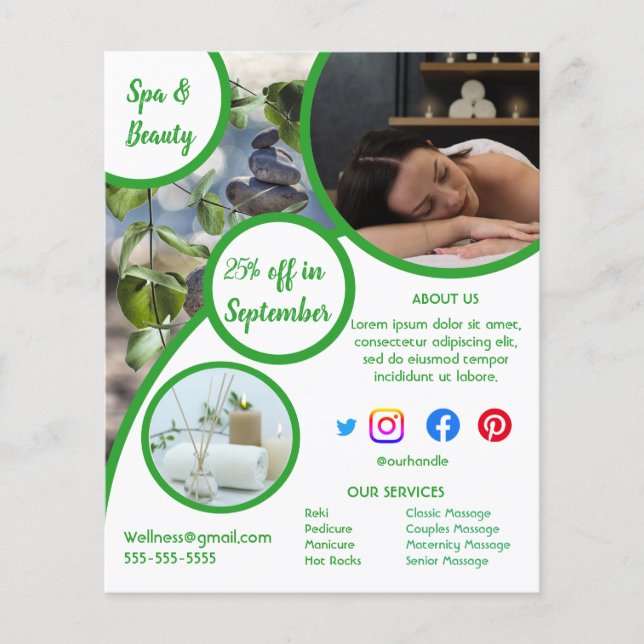 Health Wellness-Center Poster Flyer Wellness Cente (Vorne)