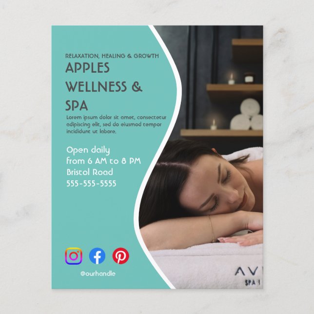 Health Wellness-Center Poster Flyer Wellness Cente (Vorne)