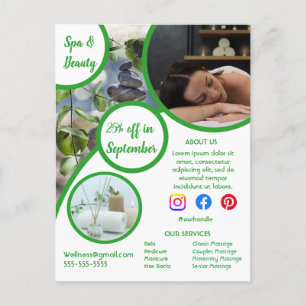 Health Wellness-Center Poster Flyer Wellness Cente Postkarte