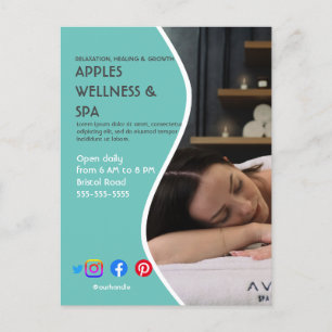 Health Wellness-Center Poster Flyer Wellness-Cente Postkarte