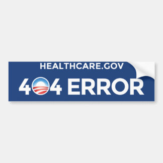HealthCare.gov - Fehler 404 Autoaufkleber