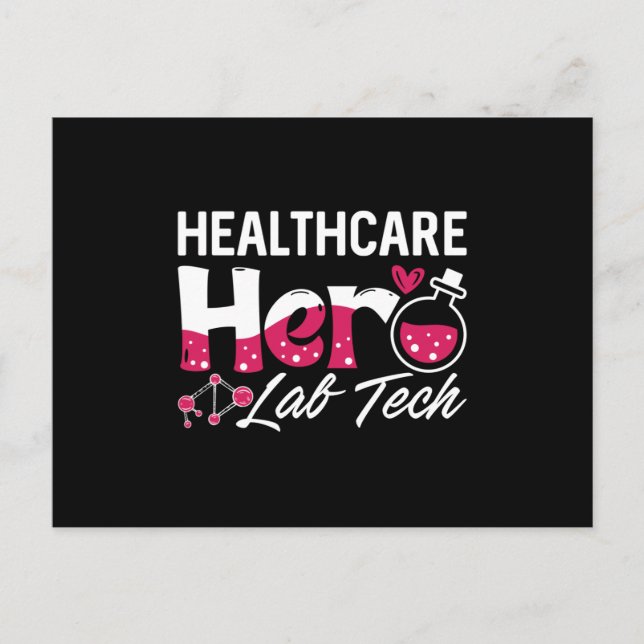 Healthcare Hero Lab Tech Laboratory Technician Postkarte (Vorderseite)