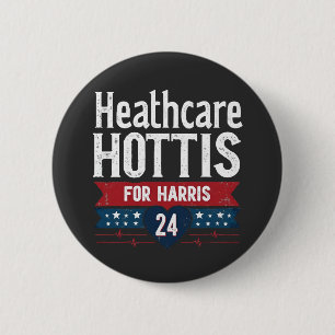 HealthCare Hotties für Harris 24 Kamala Walz Nurse Button