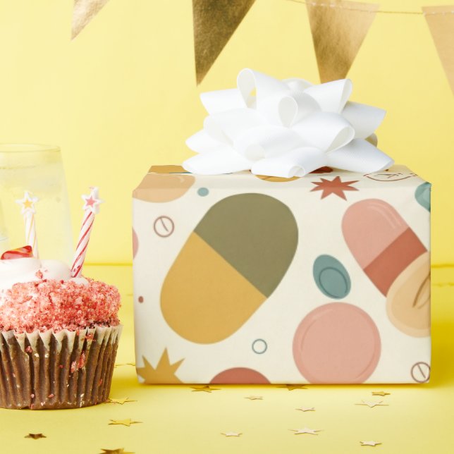 Healthcare & Pharmacy Boho Earth Kapsel Geschenkpapier (Geburtstagsparty)