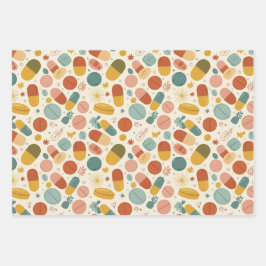 Healthcare & Pharmacy Boho Earth Tone Kapsel Geschenkpapier Set
