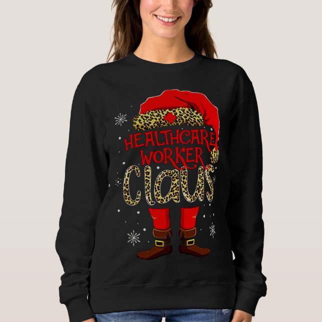 Healthcare worker Claus Leopard ELF Sweatshirt (Vorderseite)
