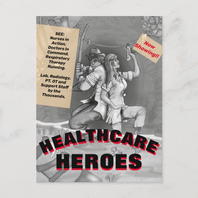 HEALTHCARE WORKER HEROES by Slipperywindow Postkarte (Vorderseite)
