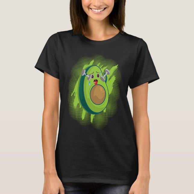 Healthy Herbivore Vegetable Avocado Vegan Fitness  T-Shirt (Vorderseite)
