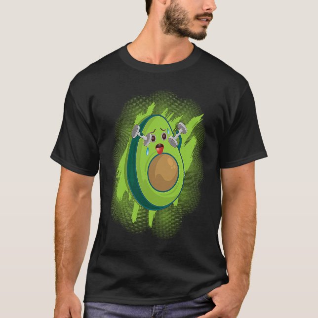Healthy Herbivore Vegetable Avocado Vegan Fitness  T-Shirt (Vorderseite)