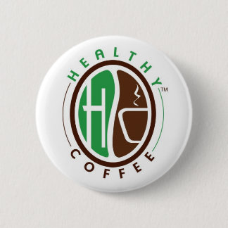 HealthyCoffee brannte Abzeichen ein Button