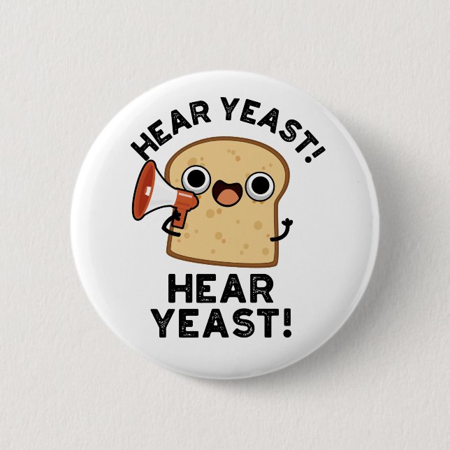 Hear Hear Hear Heast Funny Broad Pub Button (Vorderseite)