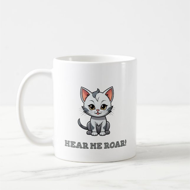 Hear Me Roar t-shirt Kaffeetasse (Links)
