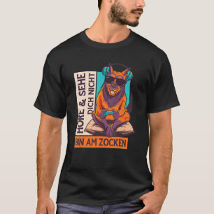 Hear & See You Not Am Gaming Deutscher Schäferhund T-Shirt
