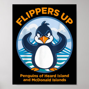 Heard Island Pinguin Protest gegen Tariff Flippe Poster