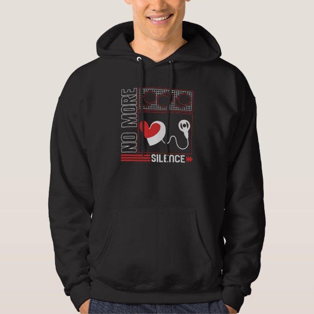 Hearing Loss Awareness Not More Silence Cochlear I Hoodie (Vorderseite)