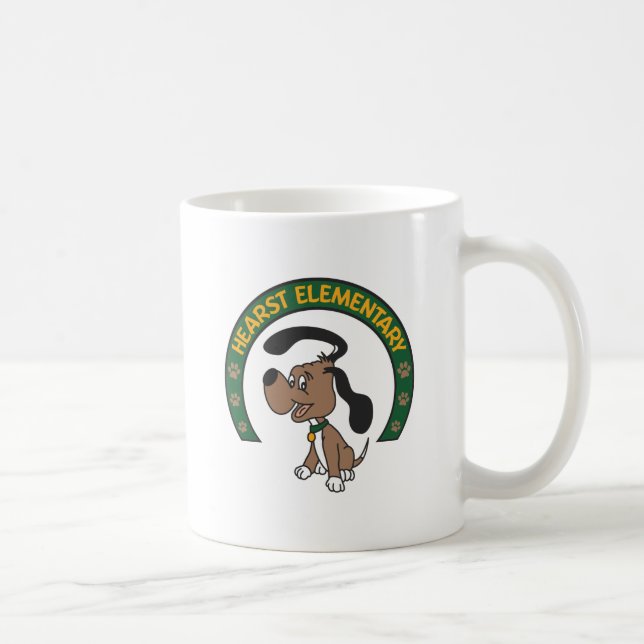 Hearst grundlegendes klassisches Jagdhund-Logo Kaffeetasse (Rechts)