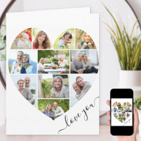 Heart 11 Foto CollageLove You Script Anniversary