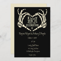Heart Alternate Skeleton Hands Creepy Goth Wedding