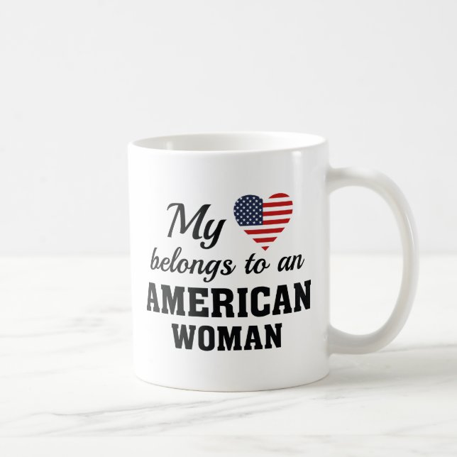 Heart American Woman Kaffeetasse (Rechts)