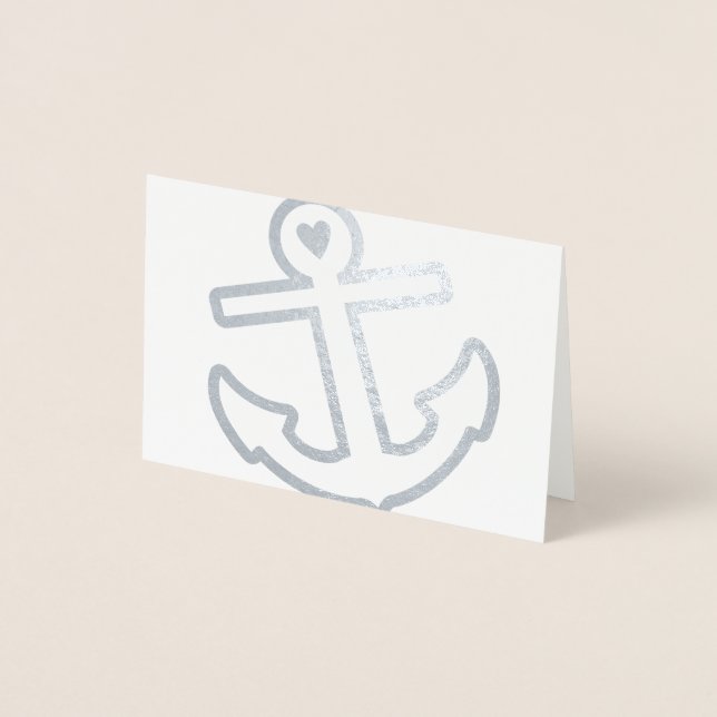 Heart Anchor Stationery Folienkarte (Vorderseite)