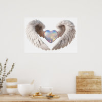 *~*~ Heart Angel Wings AP78 Opal LIEBE Poster
