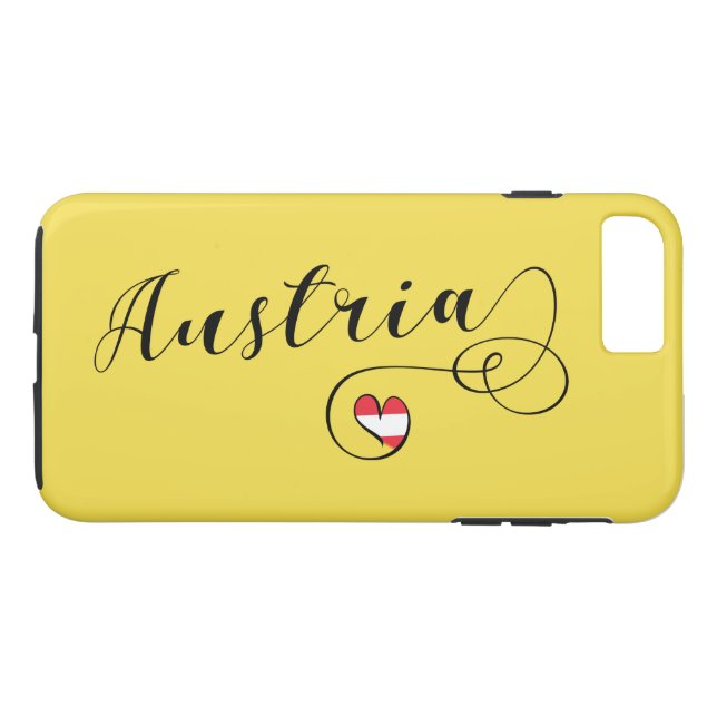 Heart Austria Handy Case, österreichische Flagge Case-Mate iPhone Hülle (Rückseite (Horizontal))