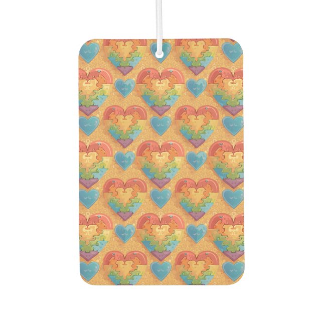 Heart autism autolufterfrischer (Vorderseite)
