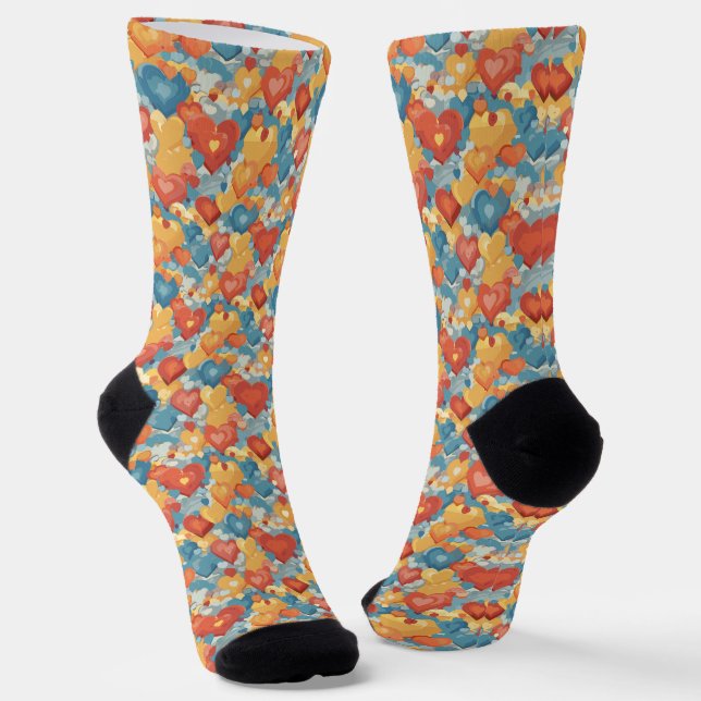 Heart autism socken (Gewinkelt)
