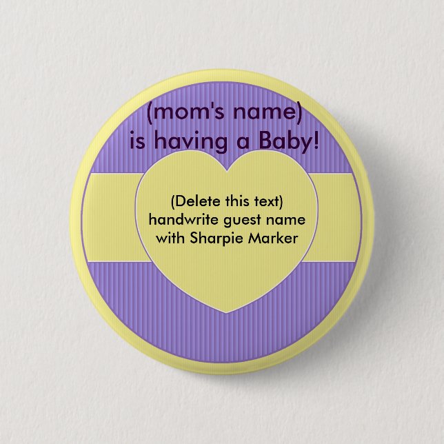 Heart Baby Showname Buttone Button (Vorderseite)