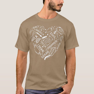 Heart Bake Confectioner Backutensil Baki T-Shirt
