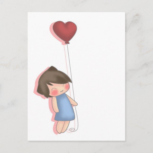 Heart Balloon Postkarte (Vorderseite)