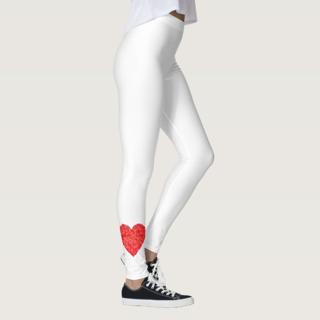 Heart Balloons Illustration Design Leggings (Rechts)