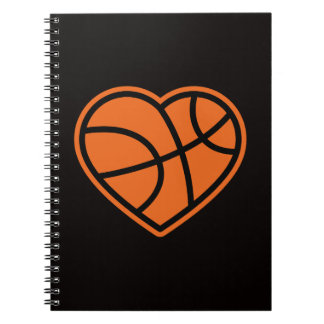 Heart Basketball Love Sport Design Notizblock
