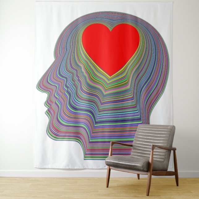 Heart Beat Tapestry Wandteppich (Beispiel)
