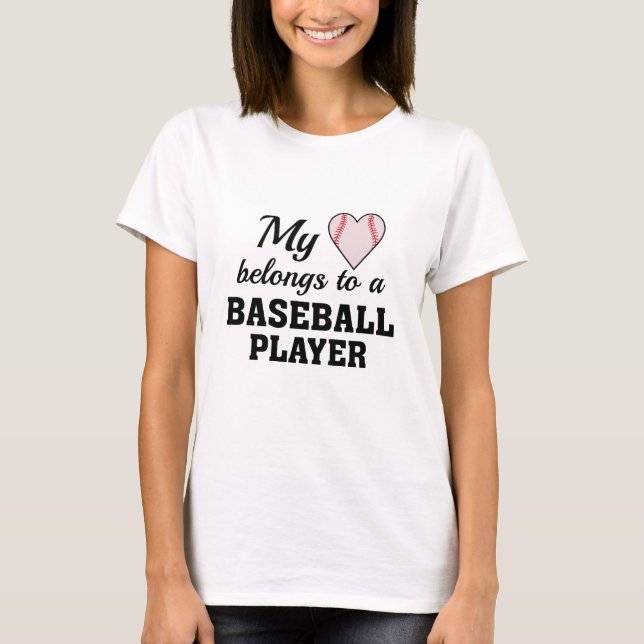 Heart Belongs Baseball T-Shirt (Vorderseite)