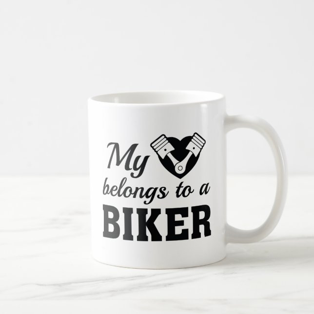 Heart Belongs Biker Kaffeetasse (Rechts)