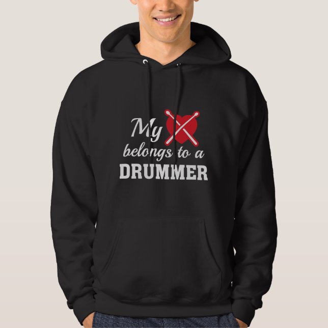 Heart Belongs Drummer Hoodie (Vorderseite)