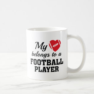 Heart Belongs Football Kaffeetasse