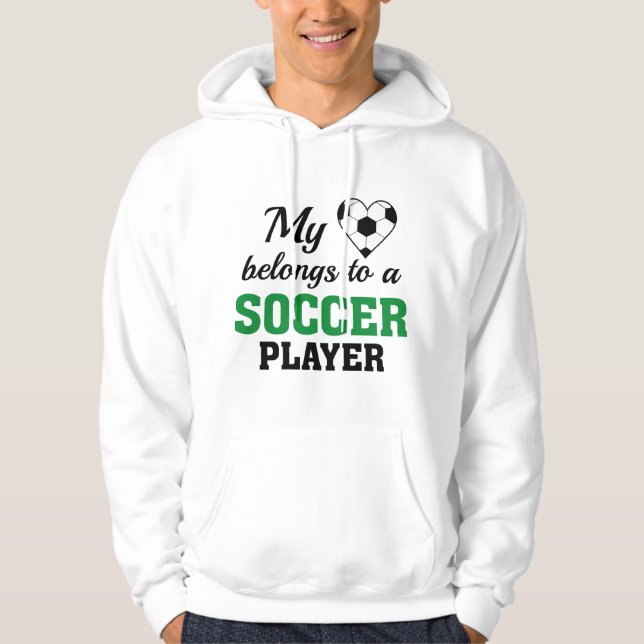 Heart Belongs Soccer Hoodie (Vorderseite)