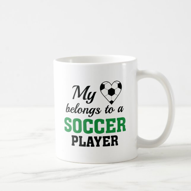 Heart Belongs Soccer Kaffeetasse (Rechts)