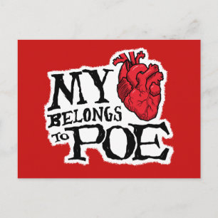 Heart Belongs to Poe Postcard Postkarte