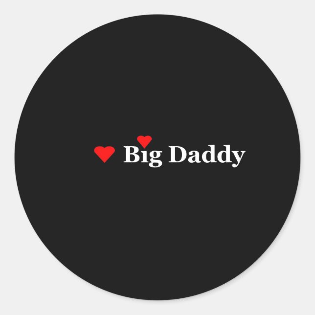 Heart Big Daddy Runder Aufkleber (Vorderseite)