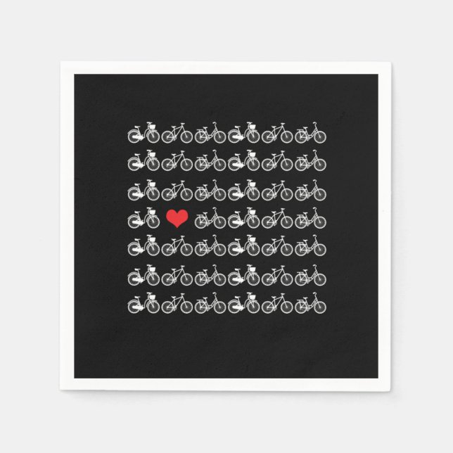 Heart Bike Radfahrer BMX Biker Ex Serviette (Vorderseite)