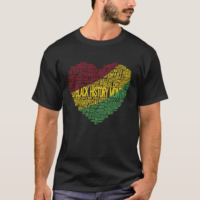Heart Black History Month Freedom Pride African Am T-Shirt (Vorderseite)