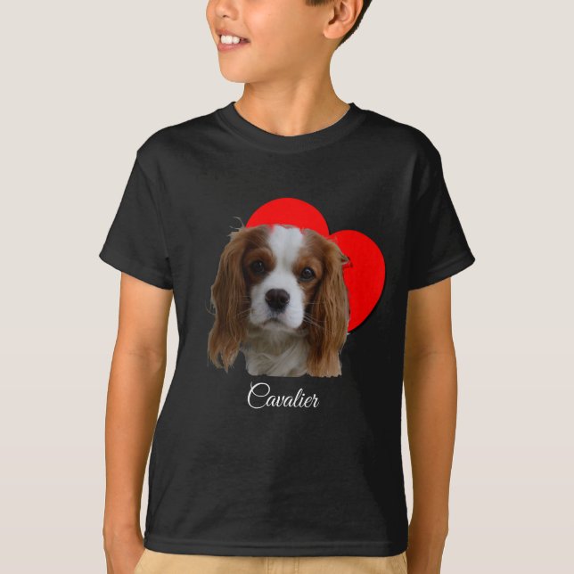 Heart Blenheim Cavalier King Charles Spaniel Liebe T-Shirt (Vorderseite)