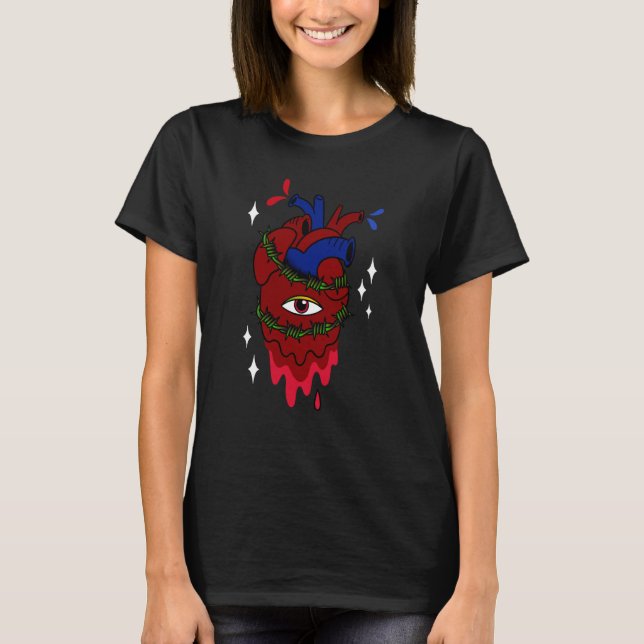 heart blood beats pain T-Shirt (Vorderseite)