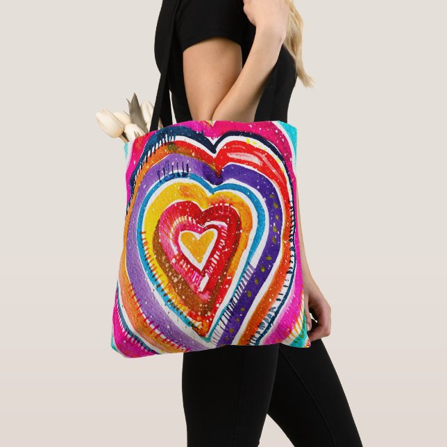 Heart boho Aquarellkunst (Von Nahem)