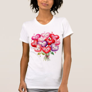 Heart Bouquet T - Shirt - Niedliches und farbenfro
