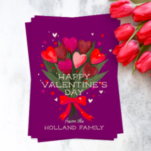 Heart Bouquet Valentine's Day Feiertagskarte